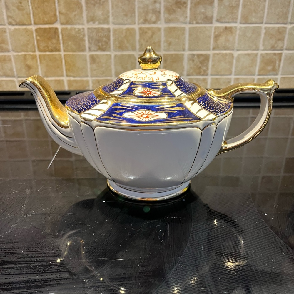 Vintage Sadler Gaudy Welsh Teapot Imari Style